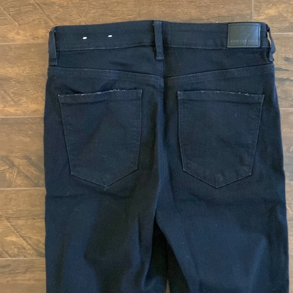 American Eagle - Real Good Jeans - Super High Rise Jegging - Distressed BLK -10L - Picture 8 of 9